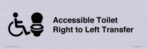 Accessible Toilet with Right to Left Transfer